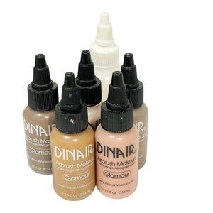 Dinair Airbrush Makeup Glamour Foundation Blush Lot of 5 NEW